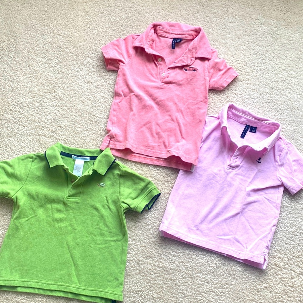 3 x Janie and Jack Polos size 2T - Spring Colors!